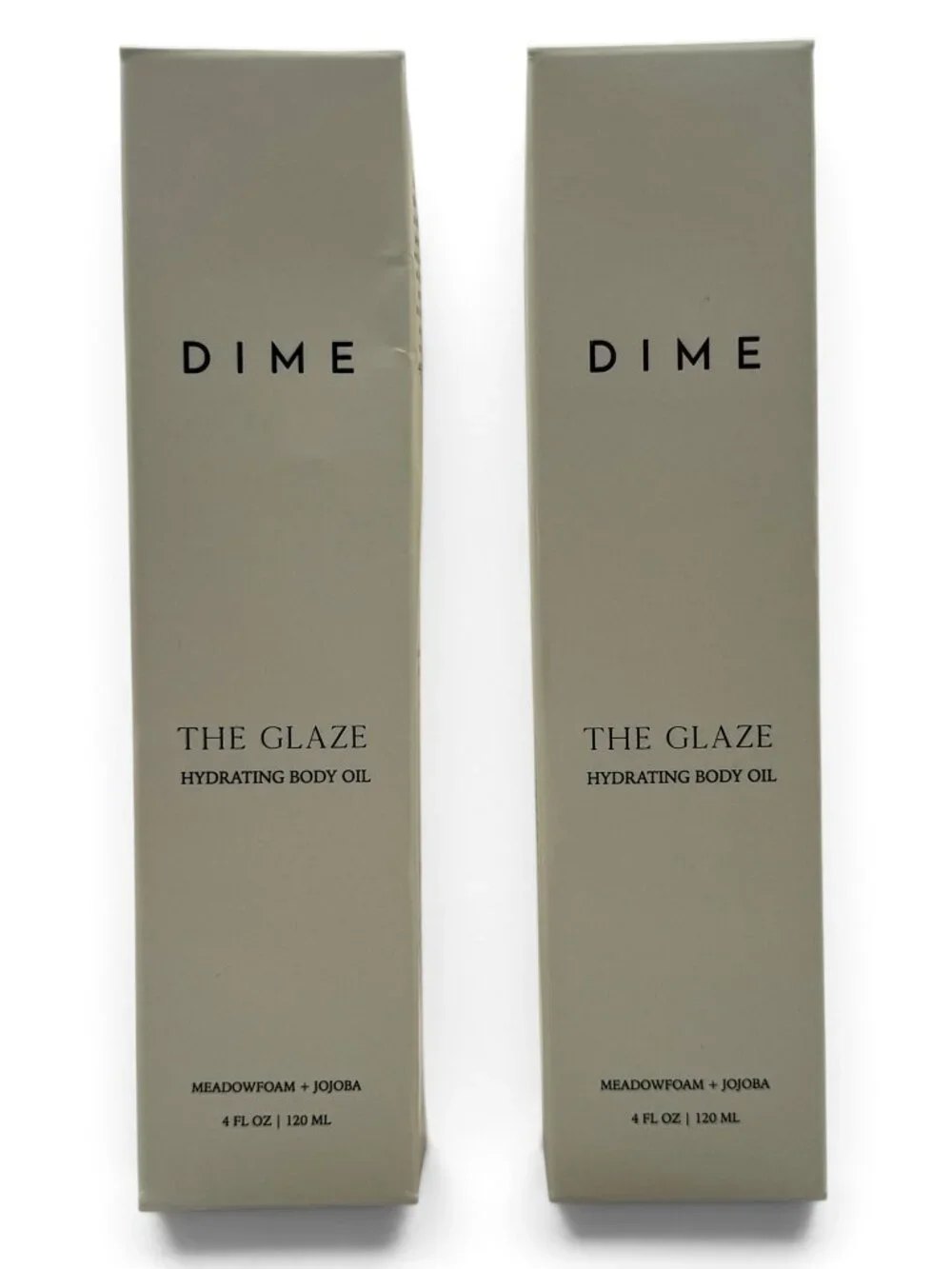 2 Pack Dime Beauty The Glaze Hydrating Body Oil 4 oz Fast-Absorbing Non-Greasy